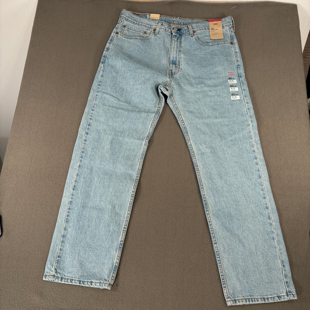 Levi's 505 Regular Fit Jeans Men Size 36x30 Light Blue Straight 00505-1628